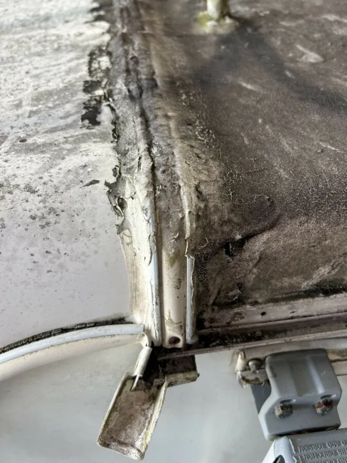 rv roof caulk damages