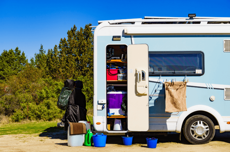 Organized, packed up RV