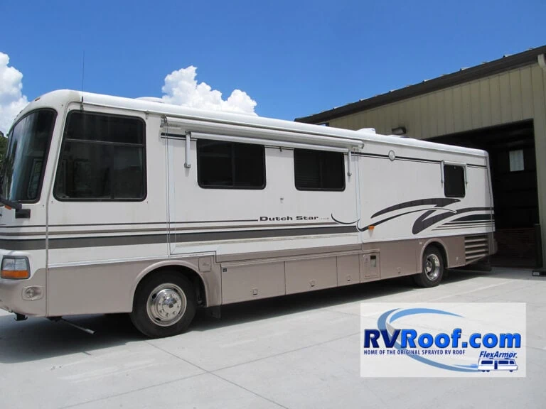 rv outside of the shop